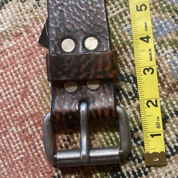 MENS BRAVE RAW Salvage Leather Belt! SIZE 36, 46” long🔥 - Picture 4 of 11